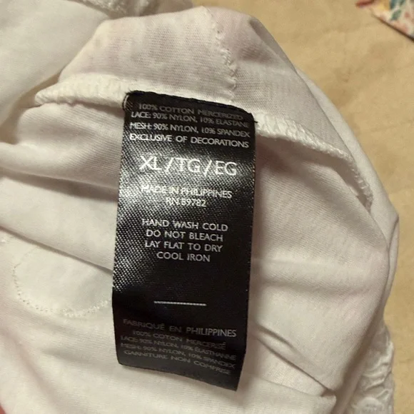 NWT Natori Bliss Harmony Elegant White Lace Nightgown 100% Cotton XL - Picture 6 of 6